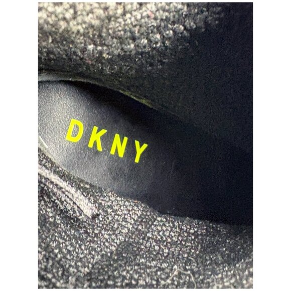 DKNY Tammy Black Knit Logo Chunky Platform Bootie - Picture 2 of 11